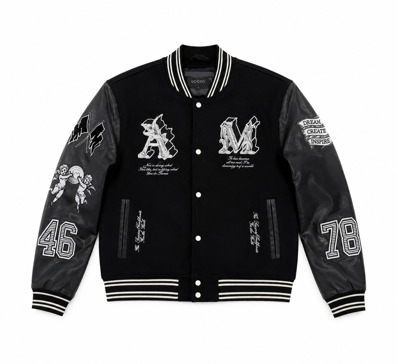 chaqueta angel  full black
