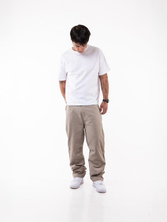 Jeans recto beige