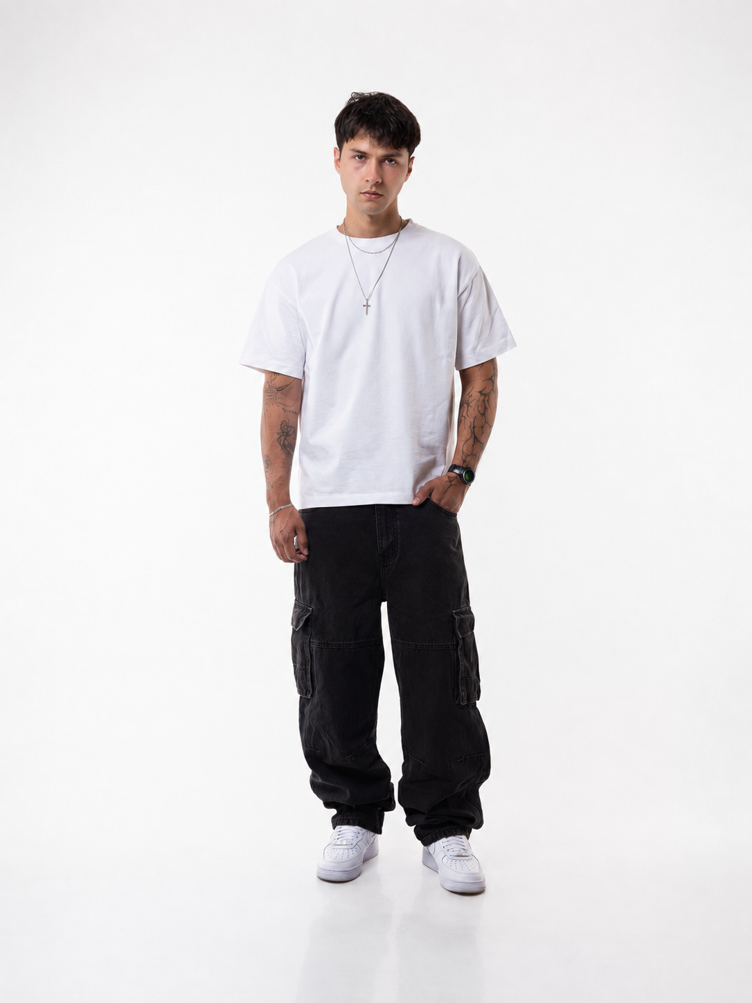 jeans cargo black portugal