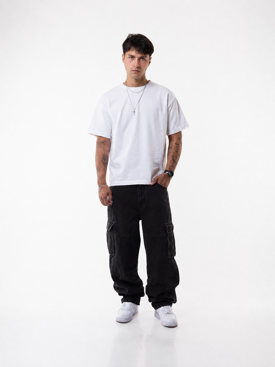 Jeans cargo black Portugal