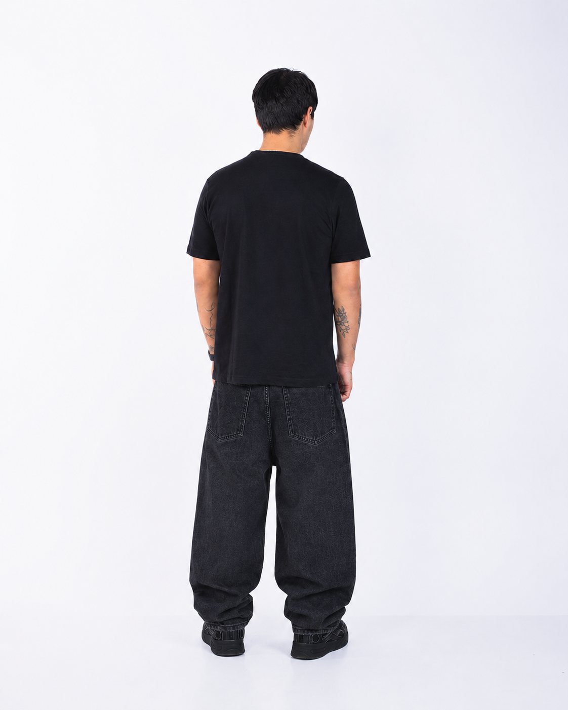 jeans baggy  negro gravillado