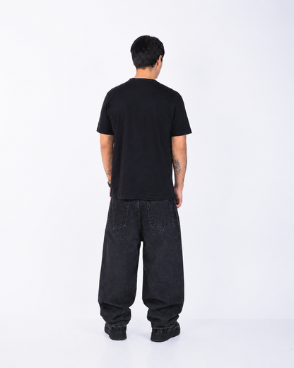 Jeans baggy  negro gravillado