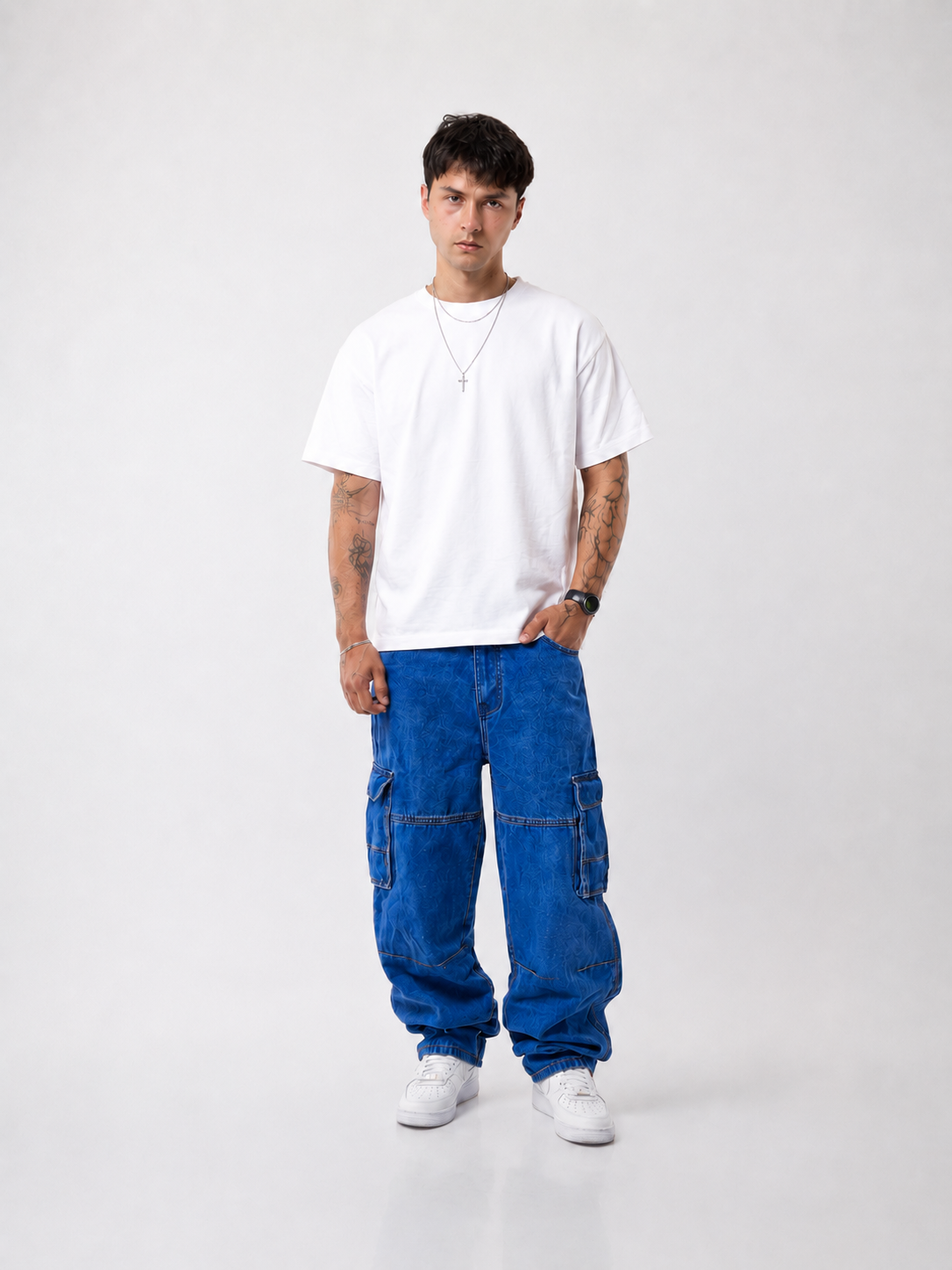 jeans cargo blue