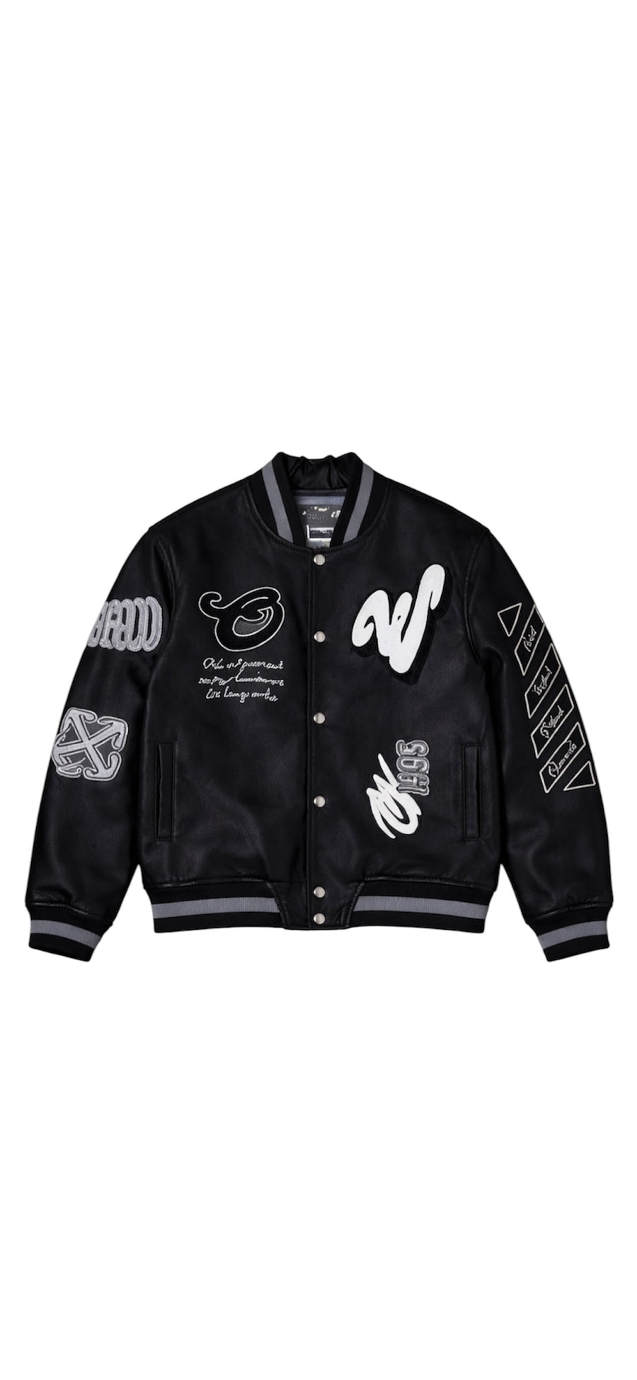 Chaqueta eco cuero negra