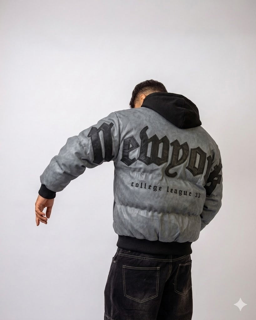 puffer new york grey