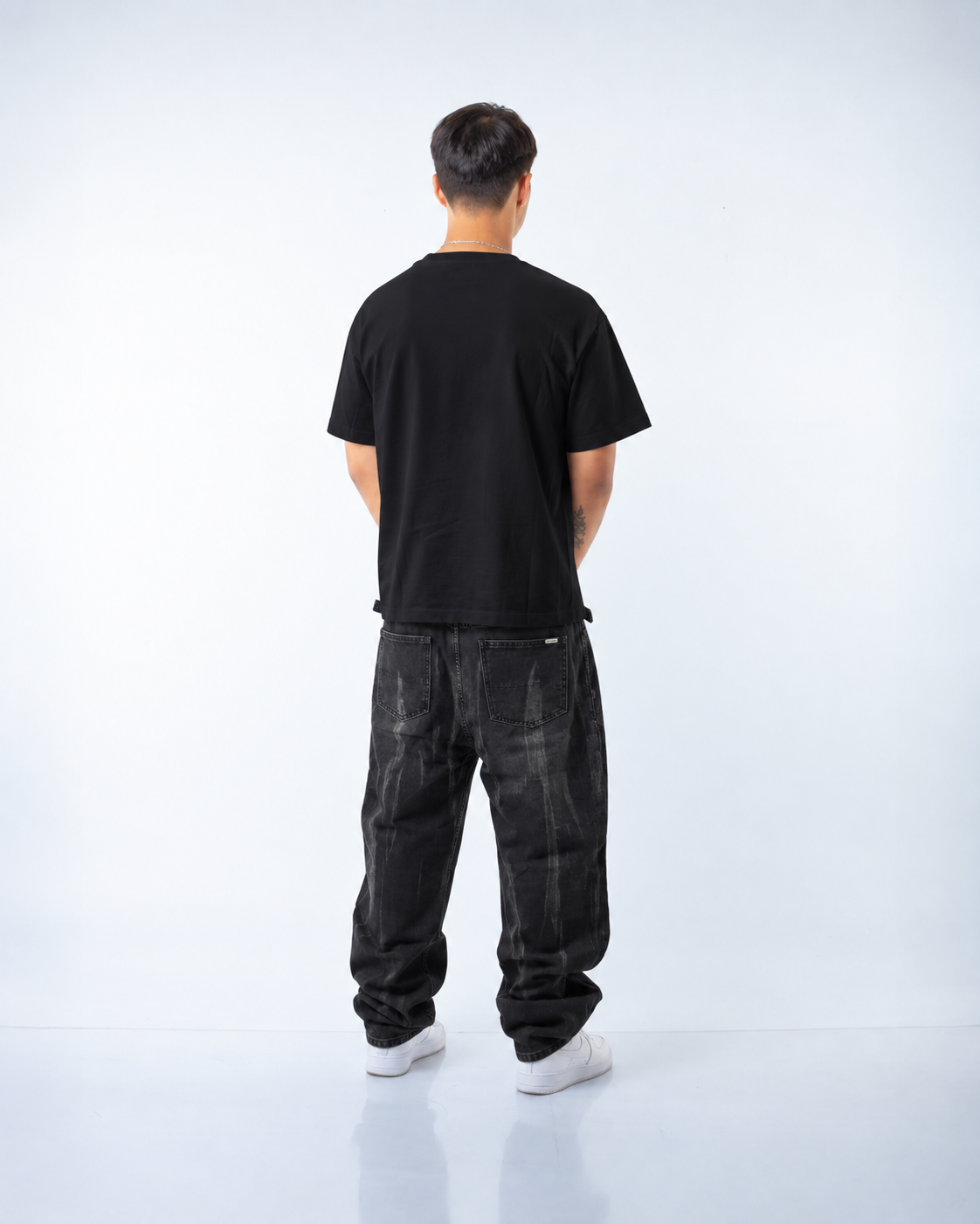 jeans loose carbón