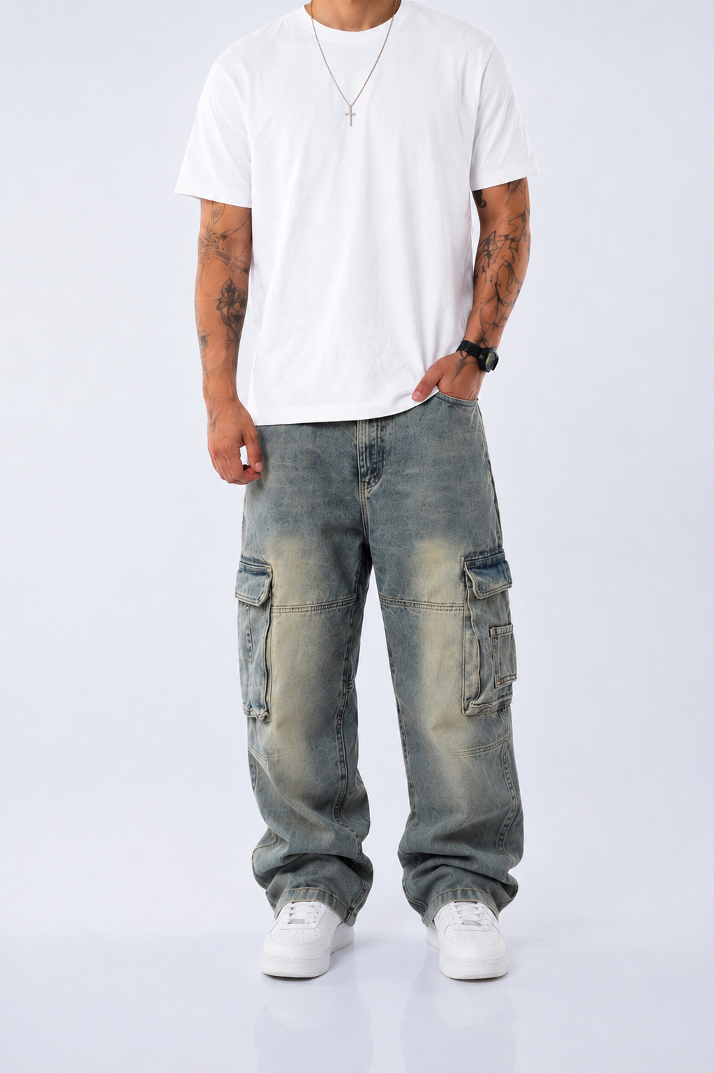 jeans cargo loose 709