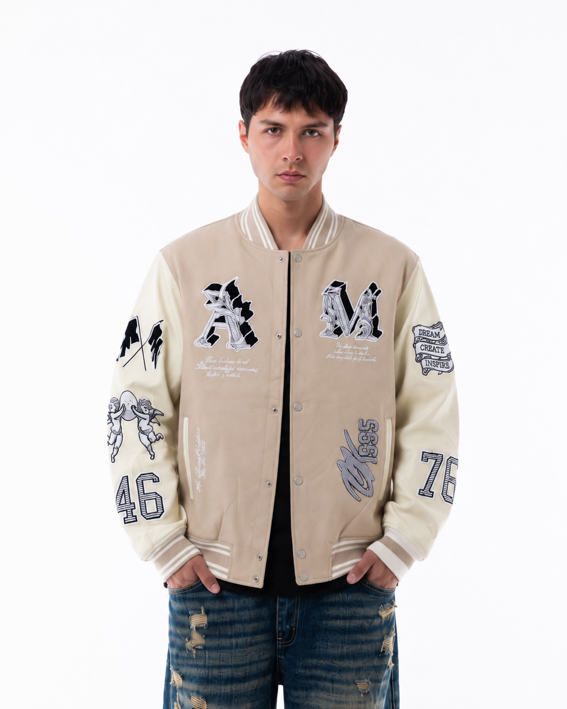 chaqueta ángel crema